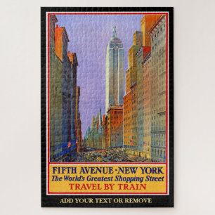 Reiseplakatansicht Fifth Avenue New York im Vintag Puzzle