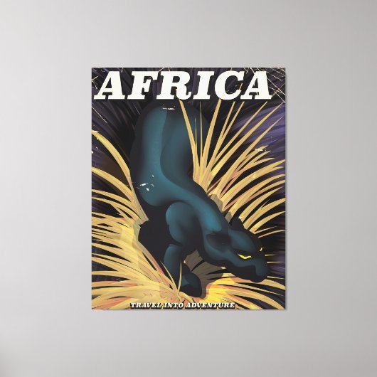 Reiseplakatdruck in Afrika Leinwanddruck (Vorderseite)