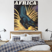 Reiseplakatdruck in Afrika Leinwanddruck (Insitu (Schlafzimmer))
