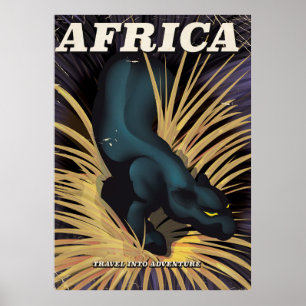Reiseplakatdruck in Afrika Poster