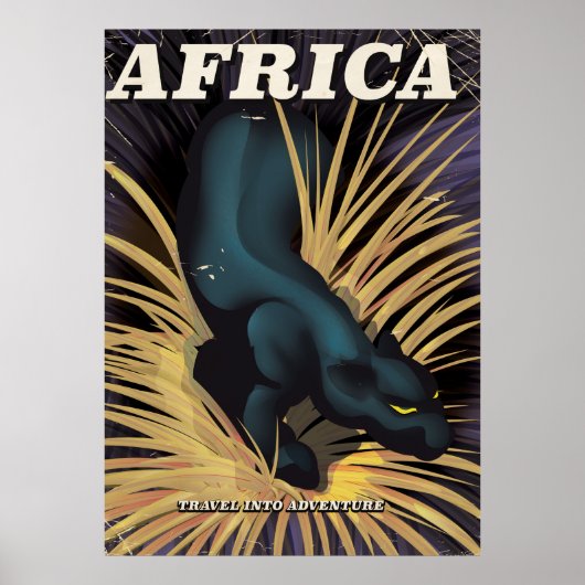 Reiseplakatdruck in Afrika Poster (Vorne)
