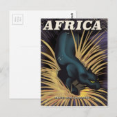 Reiseplakatdruck in Afrika Postkarte (Vorne/Hinten)