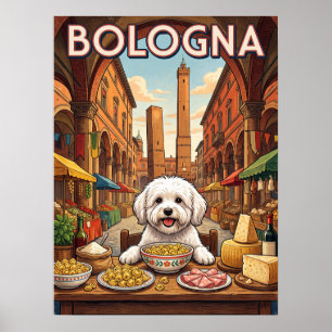 Reiseplakate im Vintage-Stil   Bologna Italien Hun Poster