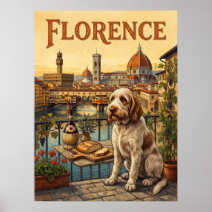 Reiseplakate im Vintage-Stil   Florenz Italien Hun Poster
