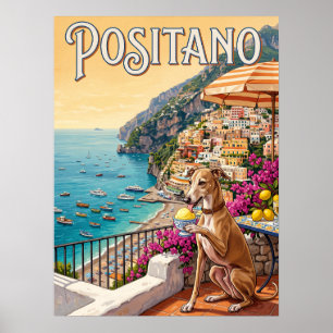 Reiseplakate im Vintage-Stil Positano Italien Hu Poster