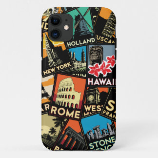 Reiseplakate Retro Vintage Europa asia usa Case-Mate iPhone Hülle