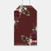 Reiseplan Balloons Burgundy Blush Brautparty Geschenkanhänger (Rückseite)