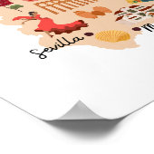 Reiseplan für Spanien Poster (Ecke)
