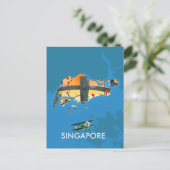 Reiseplan Singapurs Feiertagspostkarte (Stehend Vorderseite)