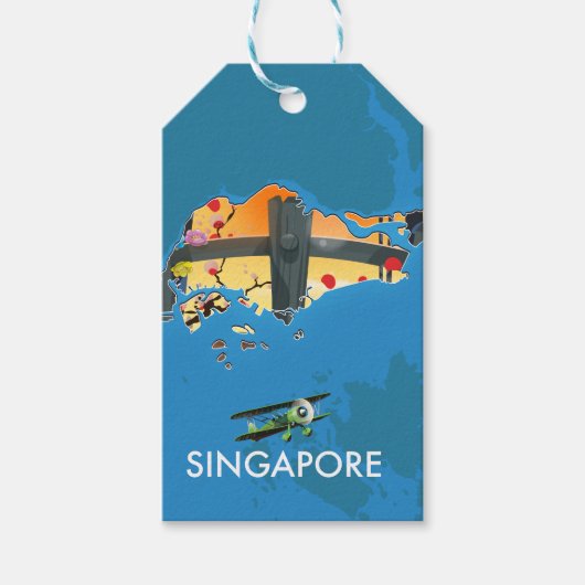 Reiseplan Singapurs Geschenkanhänger (Vorderseite)
