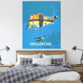 Reiseplan Singapurs Leinwanddruck (Insitu (Schlafzimmer))