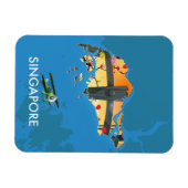 Reiseplan Singapurs Magnet (Horizontal)