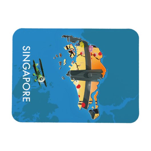 Reiseplan Singapurs Magnet (Horizontal)