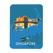 Reiseplan Singapurs Magnet (Vertikal)