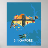 Reiseplan Singapurs Poster (Vorne)
