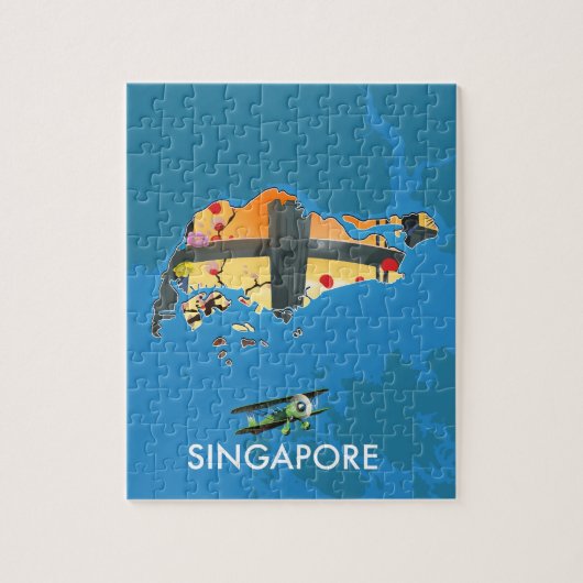 Reiseplan Singapurs Puzzle (Vertikal)