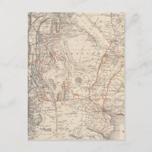 Reiseplan von Dr. V Martin de Moussy Postkarte