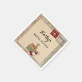 Reiseplan von Verpassen bis zum Brautparty Napkins Serviette (Ecke)