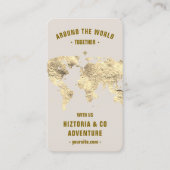 Reiseplaner Adventure World Map Tour Sand Visitenkarte (Vorderseite)