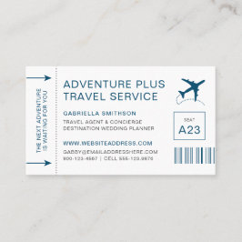 Reiseplaner Agent Boarding Pass Visitenkarte