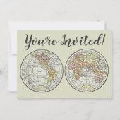 Reiseplaner Erde 1916 Welatlas Einladung (Vorderseite)