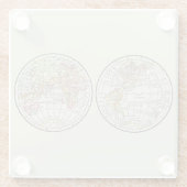 Reiseplaner Erde 1916 Welatlas Glasuntersetzer (Rückseite)