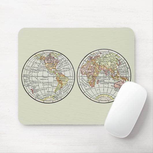 Reiseplaner Erde 1916 Welatlas Mousepad (Mit Mouse)