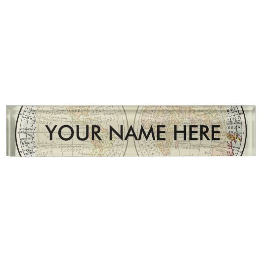 Reiseplaner Erde 1916 Welatlas Namensplakette (Vorderseite)