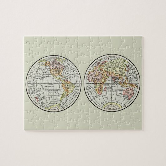 Reiseplaner Erde 1916 Welatlas Puzzle (Horizontal)