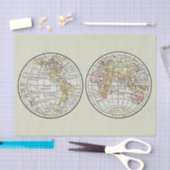 Reiseplaner Erde 1916 Welatlas Seidenpapier (Handwerk)