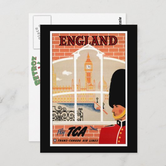 Reiseplaner für England Postkarte (Vorne/Hinten)