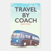 Reiseplaner mit Reisebus Britisch Post-it Klebezettel (Vorderseite)
