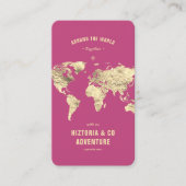Reiseplaner Moderne Reiseagentur Pink Karte (Vorderseite)