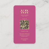 Reiseplaner Moderne Reiseagentur Pink Karte (Rückseite)