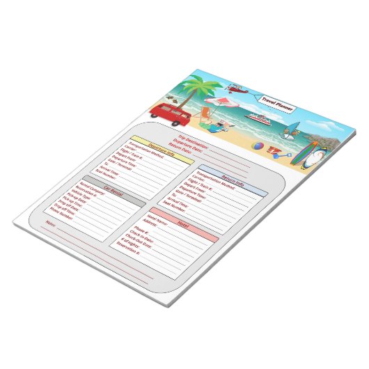 Reiseplaner Notizblock (angewinkelt)