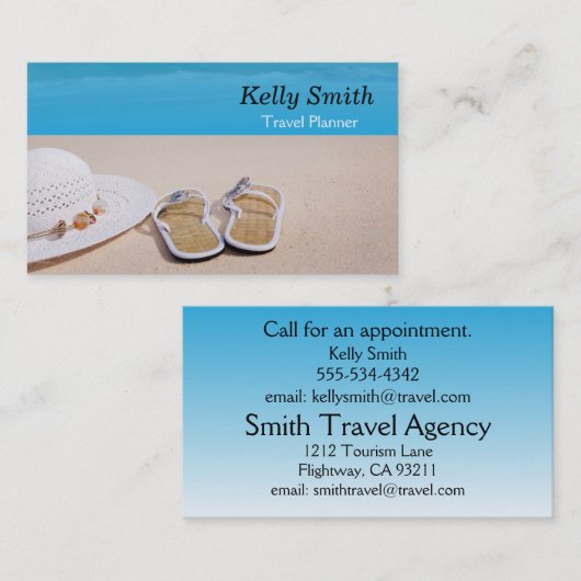 Reiseplaneragentur Visitenkarte (Vorne/Hinten)