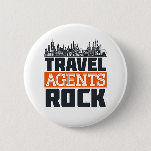 Reiseplanungsplanung für Agenten Rock Vacation Button (Vorderseite)