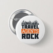 Reiseplanungsplanung für Agenten Rock Vacation Button (Vorne & Hinten)