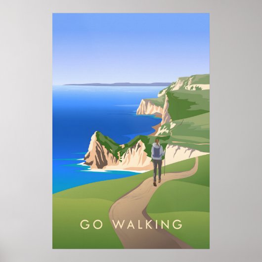 Reiseposter "Go Walking" Poster (Vorne)
