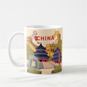 Reiseposter Peking China   Asiatische Stadt-Wandku Kaffeetasse