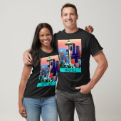 Reiseposter von Seattle unter einem Morgenhimmel T-Shirt (Unisex)
