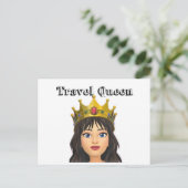 Reisequeen Postkarte (Stehend Vorderseite)