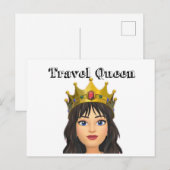 Reisequeen Postkarte (Vorne/Hinten)