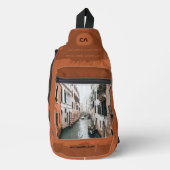 Reisequotes Monogramm Ihr Foto Boho Rust Crossbody Bag (Vorderseite)