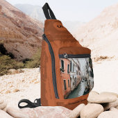 Reisequotes Monogramm Ihr Foto Boho Rust Crossbody Bag