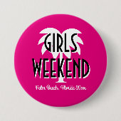 Reisereise für Mädchen Button (Vorderseite)