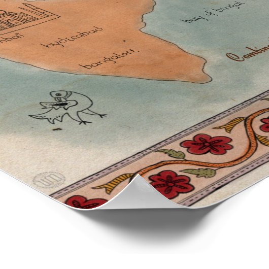 Reiserezepposter: Indian Masala Gewürz Mix Poster (Ecke)