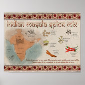 Reiserezepposter: Indian Masala Gewürz Mix Poster (Vorne)