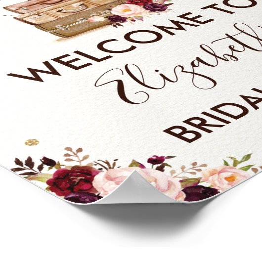 Reiserlebnis Brautparty Rustikal Poster (Ecke)