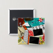 Reiserollage mit Ikonischen Sehenswürdigkeiten Url Button (Vorne & Hinten)